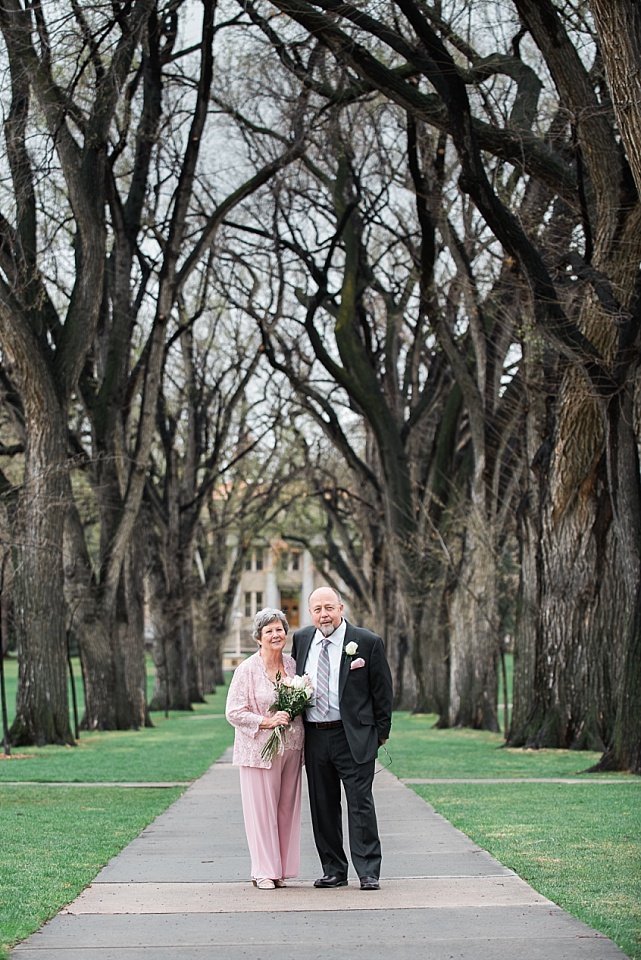 bride and groom at CSU