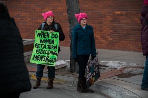 pussyhats in downtown Cheyenne
